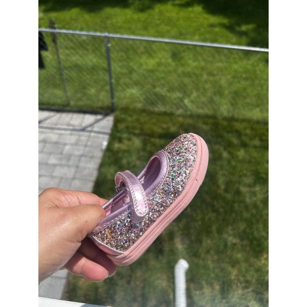 Rachel Shoes Girls Pink Glitter Mary Jane Shoes Size 5 Toddler
